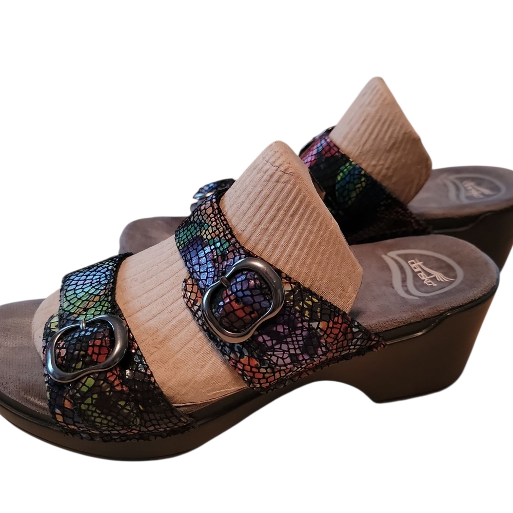 Dansko Black Mosaic Sandals Comfortable Stylish Footwear